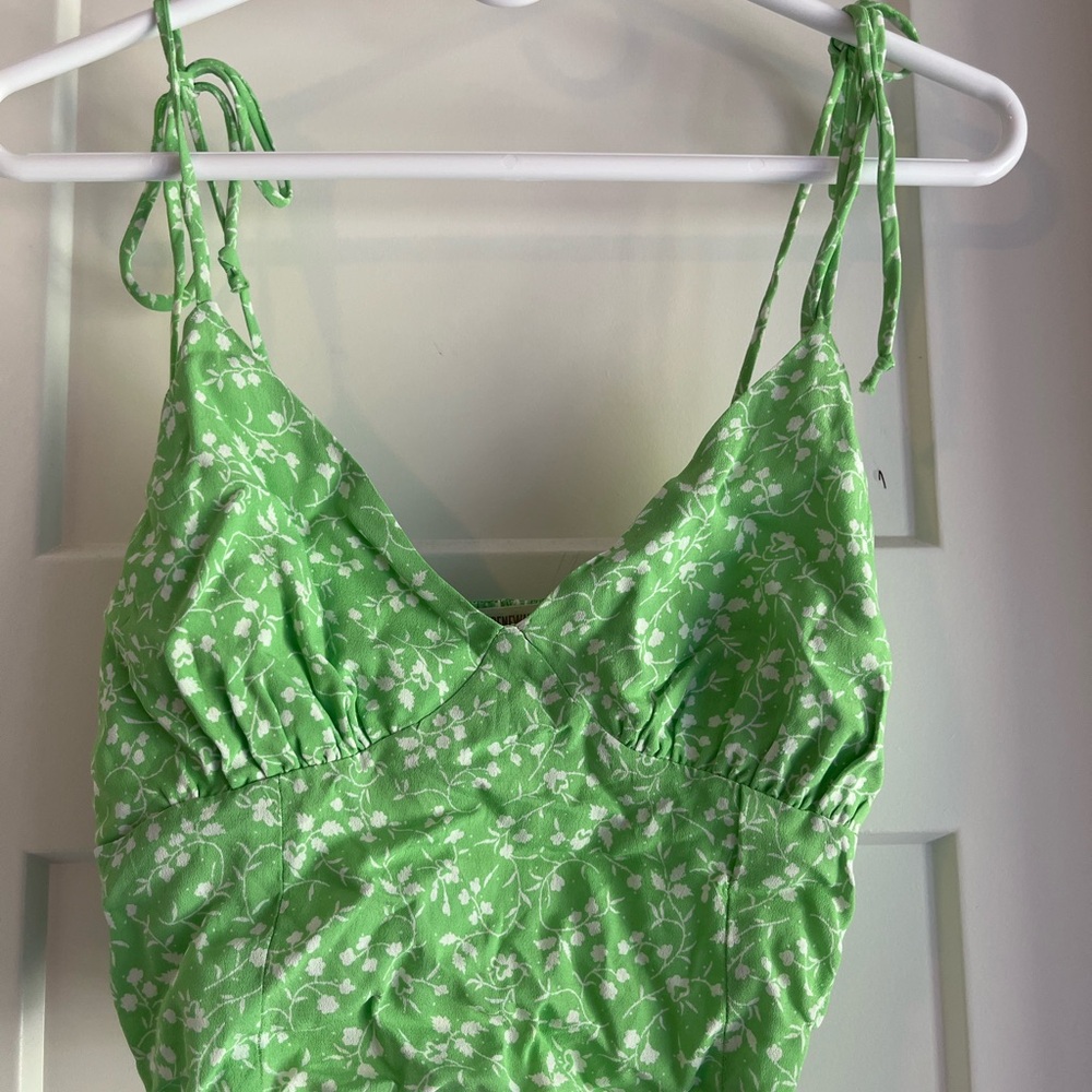 Green Floral Top